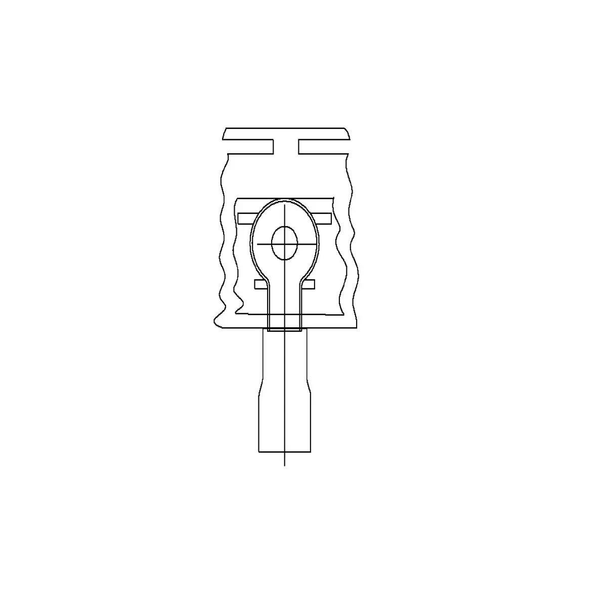 YAE22G13 The Burndy YAE22G13 is a nylon ring terminal designed for 26-20 AWG conductors and a #4-6 stud size. It offers a maximum voltage rating of 600V.