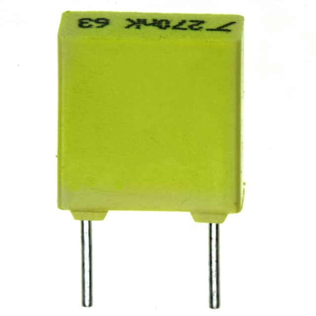 BF074D0105K The AVX Corporation BF074D0105K is a film capacitor with a capacitance of 1µF and a DC voltage rating of 63V. It features a ±10% tolerance and through-hole mounting.