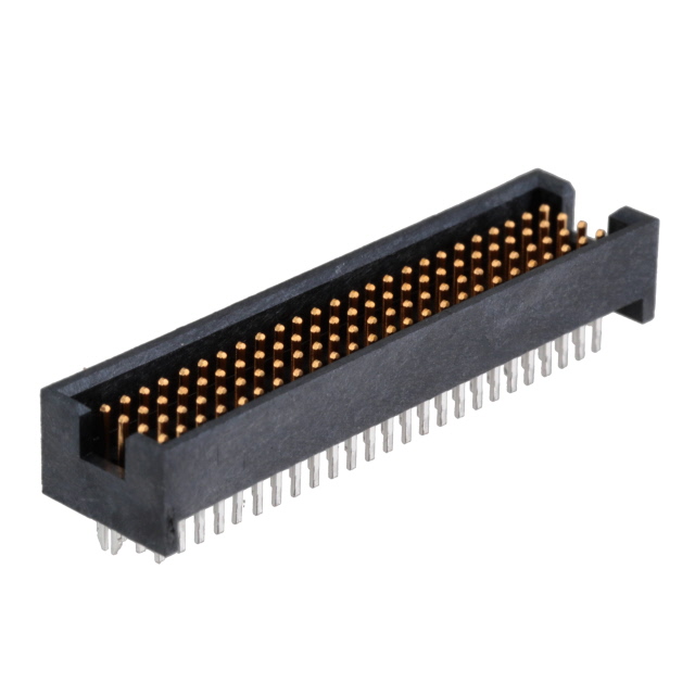MOLC-125-11-S-Q-LC 100-position, 4-row, 1.27mm pitch through-hole header from Samtec. Features tin-plated phosphor bronze contacts, LCP insulation, and board lock.
