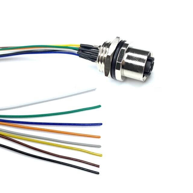 M12X-08PF0-UL24N05 CBL 8POS FMALE TO WIRE 1.64'