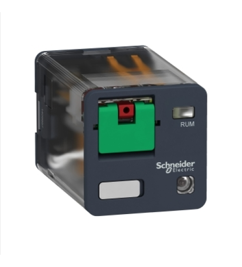 RUMF3AB2F7 The Schneider Electric RUMF3AB2F7 is a universal relay featuring 3 changeover contacts and a 120VAC coil voltage. It includes an LED indicator for status.