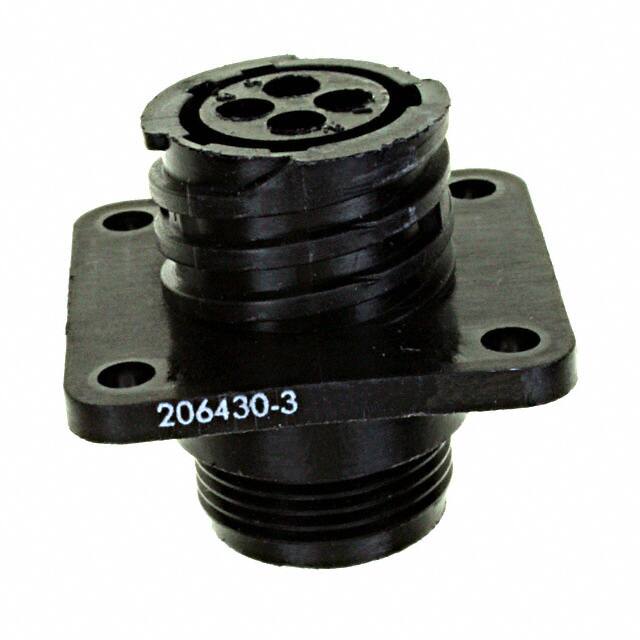 206430-3 CONN RCPT HSNG FMALE 4POS PNL MT