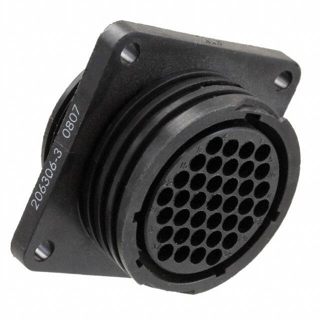 206306-3 CONN RCPT HSG FMALE 37POS PNL MT