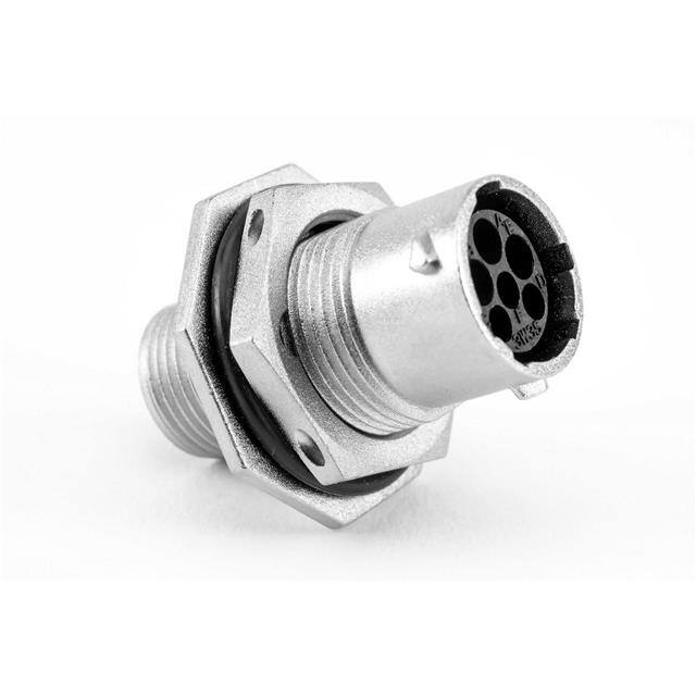 RT07103W3SNH03 RECEPTACLE, JAM NUT, 6 (3+3) POS
