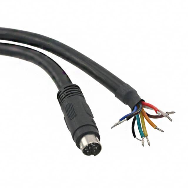 10-00424 CBL 8POS MALE TO WIRE 6'