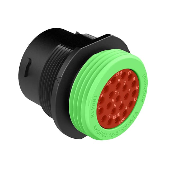AHDP04-18-21SN-WTA CONN RCPT HSG FMALE 21POS PNL MT
