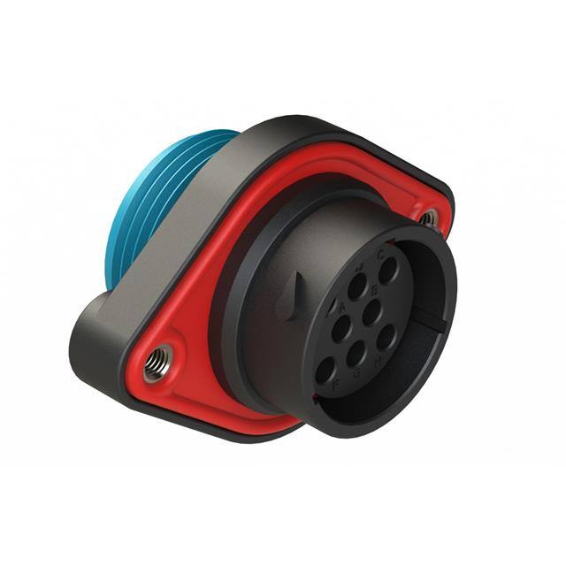 AHDP02-18-08SR-WTA 8 POSITION PANEL MOUNT RECEPTACL