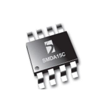 SMDA15C The Semtech SMDA15C is a bidirectional TVS array protection diode with a breakdown voltage of 15V and a peak pulse power rating of 300W. It is designed to protect sensitive circuitry from electrical overstress.