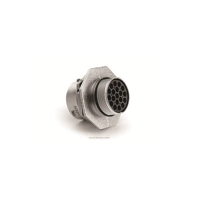 RT071619PNH03 JAM NUT RECEPTACLE, MALE WITH SI