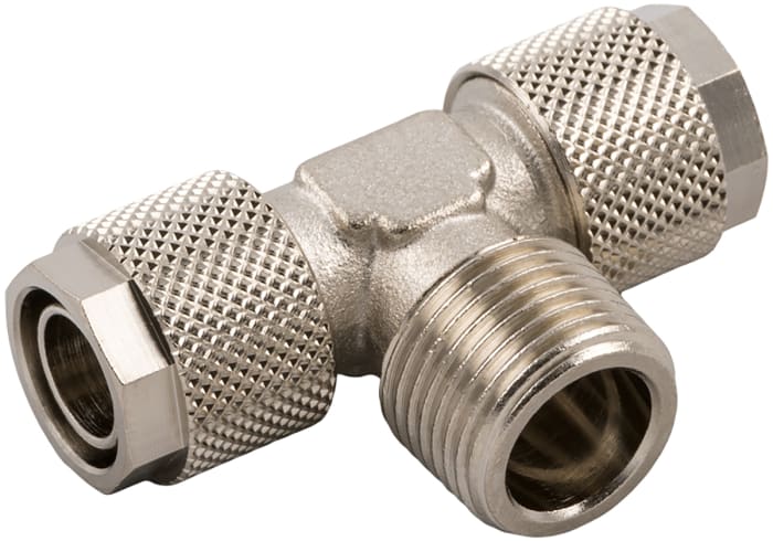 1760970 This RS PRO stud fitting features a male connection with a 1/8 in R thread and a 6mm push-in tube connection. It is constructed from brass and is suitable for use up to 80°C.