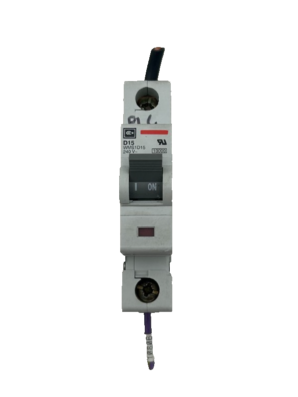 WMS1D15 The Cutler-Hammer WMS1D15 is a circuit breaker designed for industrial applications. It features RoHS3 compliance and an MSL 1 rating.