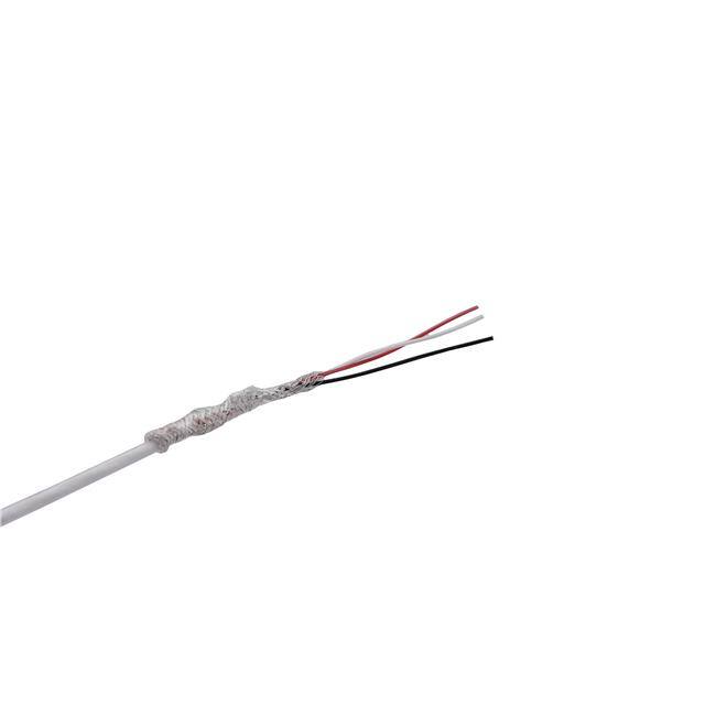TAU-3019,03-B CABLE 3CON 30AWG WHT SHLD 500'