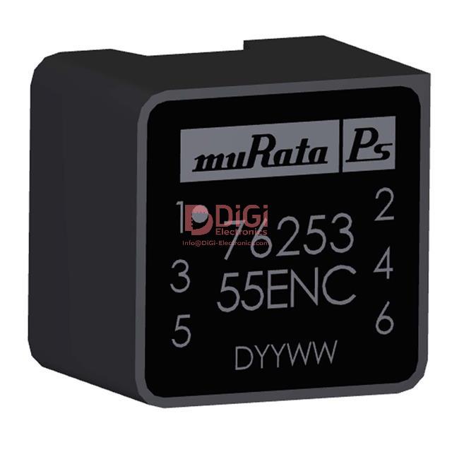 76253/35ENC The Murata 76253/35ENC is an encapsulated pulse transformer with 200µH inductance and a 1:2.24 turns ratio. It features through-hole mounting.