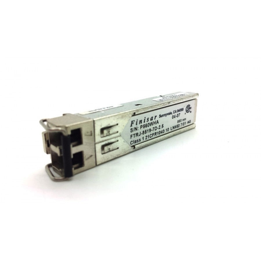 FTRJ-8519-7D-2.5 The Finisar FTRJ-8519-7D-2.5 is an SFP transceiver module designed for networking applications. It operates at 1.25Gbps with an 850nm wavelength and a maximum distance of 550m.