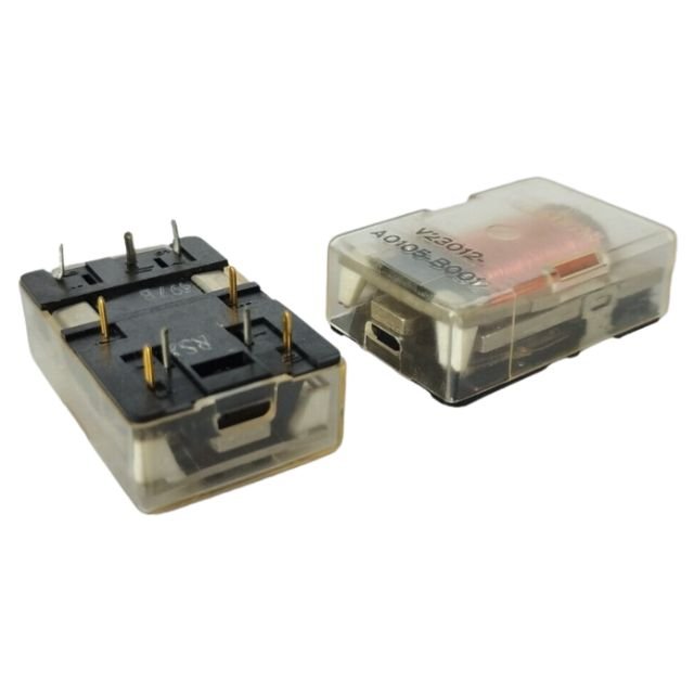 V23012-A0105-B001 The Siemens V23012-A0105-B001 is a monostable relay designed for DC voltage. It features a 24V coil and a 2 Form C contact configuration with double contacts.