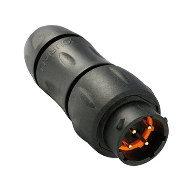 UTS1JC124P CONN RCPT HSG MALE 4POS INLINE