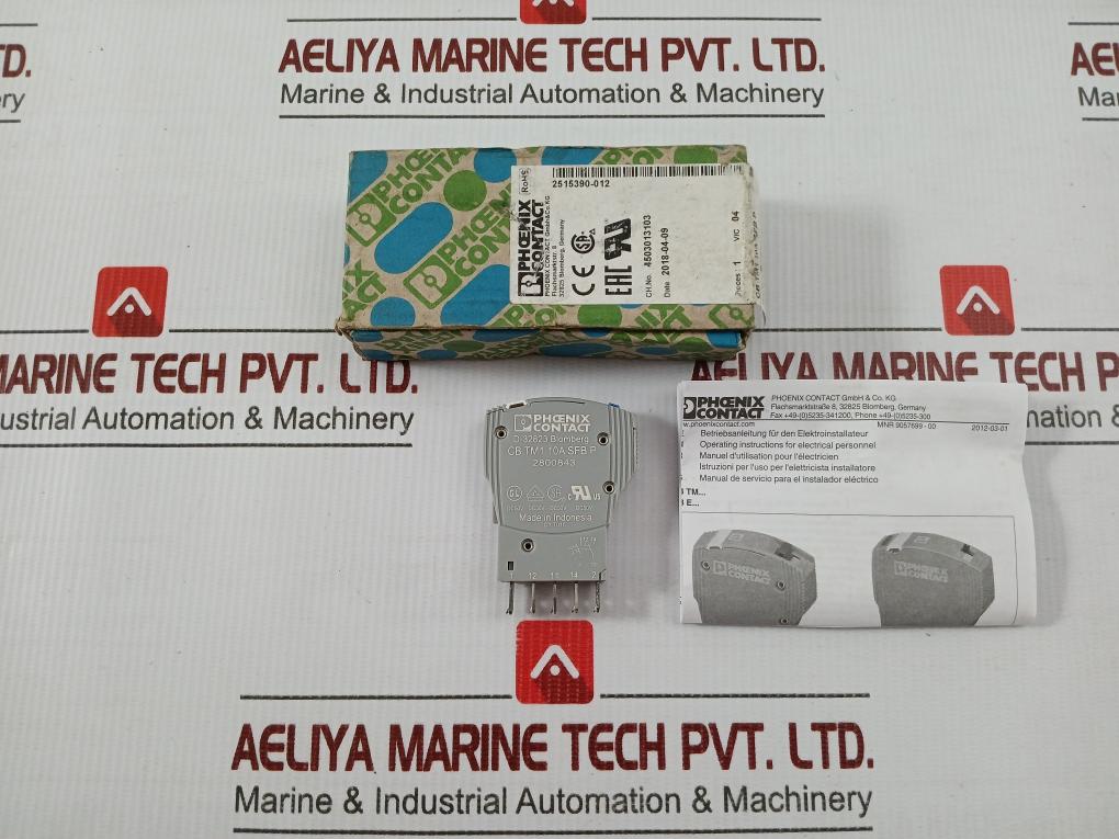 CBTM110ASFBP The Phoenix Contact CBTM110ASFBP is a circuit breaker designed for DC applications. It features a 50V voltage rating and a 10A current rating.