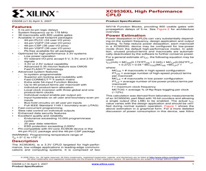 XC9572-10PC44C The Xilinx XC9572-10PC44C is a 5-volt In-System Programmable CPLD featuring 72 macrocells and operating over a temperature range of 0°C to 70°C. It comes in a 44-PLCC package.
