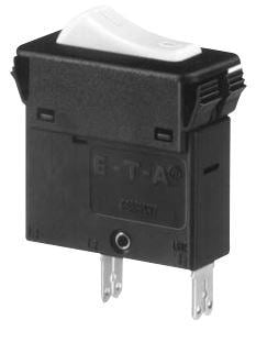 3130-F110-H7T1-W12QY7-20A The E-T-A 3130-F110-H7T1-W12QY7-20A is a single-pole thermal circuit breaker designed for panel mounting. It features a 20A current rating and a 250VAC/50VDC voltage rating.