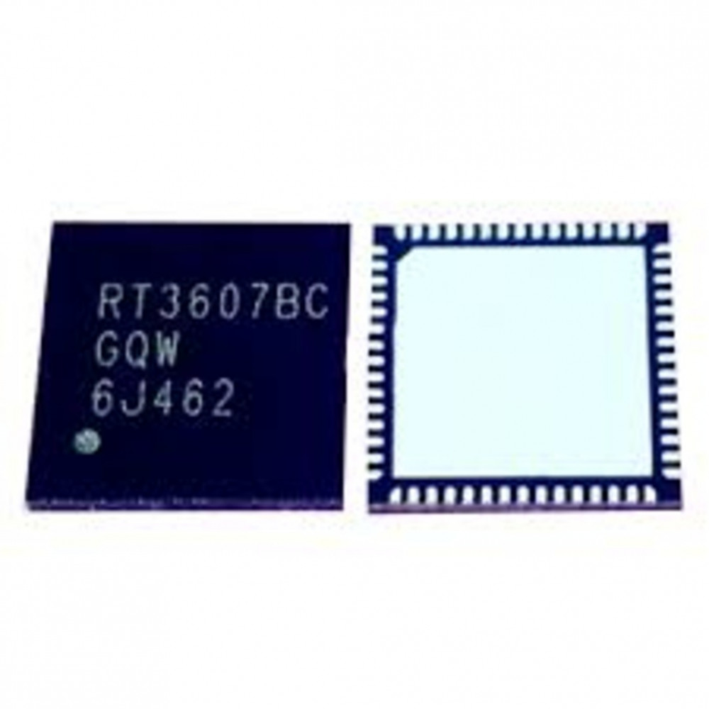 RT3607BCGQW The RICHTEK RT3607BCGQW is a DC DC Switching Controller in a QFN-60 package. It features RoHS3 compliance and MSL 1 rating.