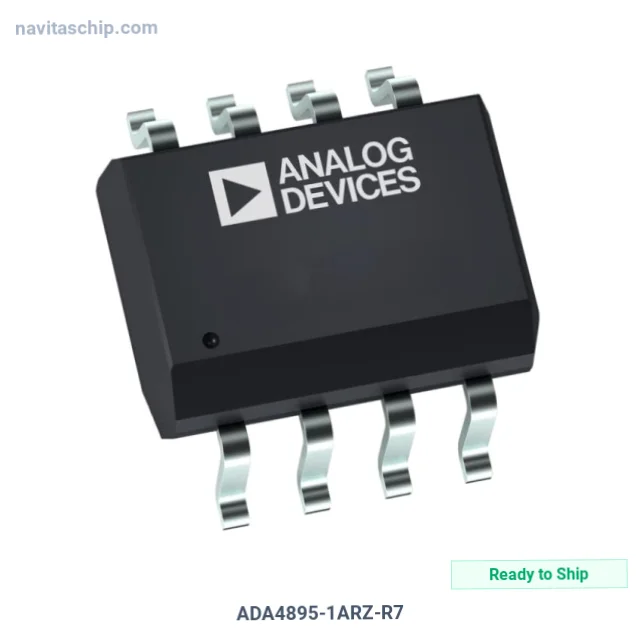 ADA4895-1ARZ The ADA4895-1ARZ is a general-purpose operational amplifier from Analog Devices Inc. It features a rail-to-rail output and a wide operating temperature range.