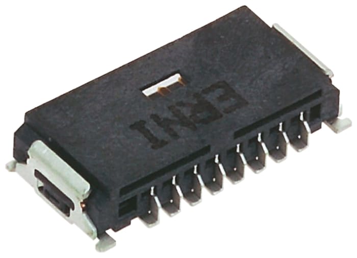 234450-E The ERNI 234450-E is a MiniBridge Series PCB header with 3 contacts and a 1.27mm pitch. It offers a right-angle surface mount orientation.