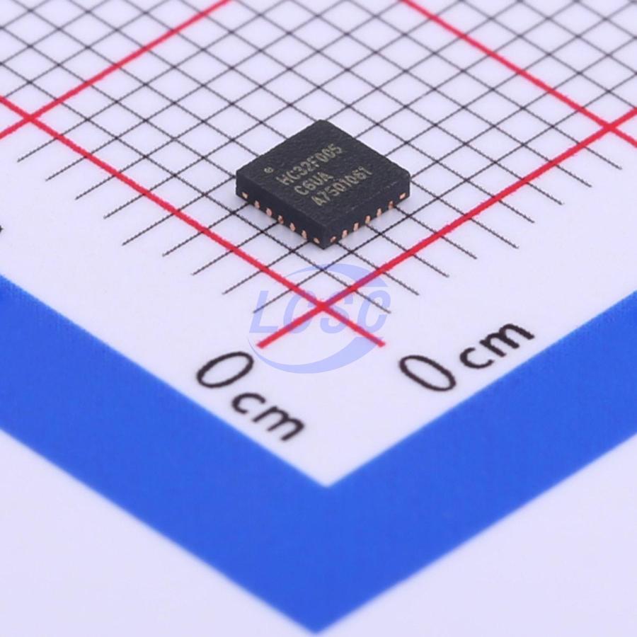 HC32F005C6UA-SFN20TR The HC32F005C6UA-SFN20TR is a microcontroller from HDSC with 32KB of FLASH program memory and a maximum speed of 32MHz. It is housed in a QFN-20-EP(3x3) package.