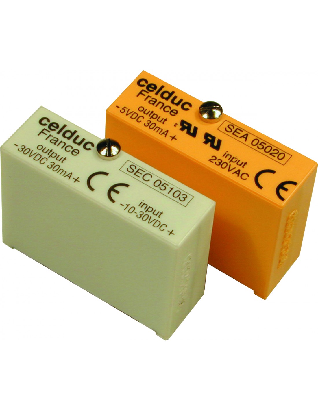SEA05010 The Celduc Inc. SEA05010 is a DIN rail adapter designed for I/O modules. It supports a 5 VDC input and provides a 6 VDC output with a 3A current rating.
