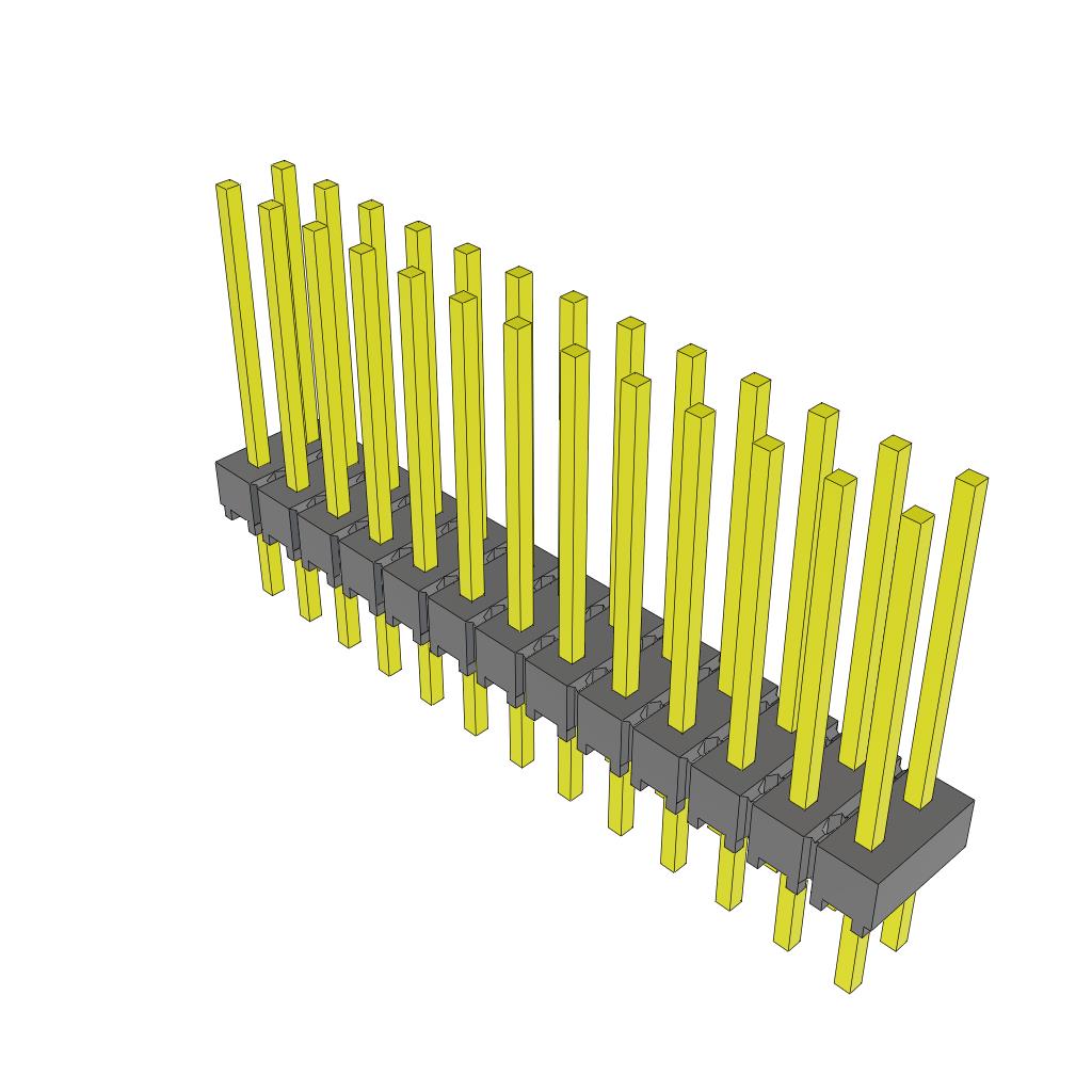 MTSW-113-09-L-D-475 The MTSW-113-09-L-D-475 is a 26-position, 2-row, 2.54mm pitch unshrouded male pin header by Samtec Inc. It features through-hole termination, tin-plated phosphor bronze contacts, and a push-pull fastening mechanism.