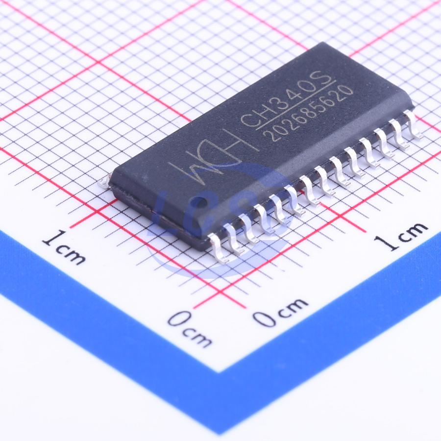 CH340S The WCH CH340S is a USB Interface IC transceiver designed for USB 2.0 communication. It operates with supply voltages of 3.3V and 5V.