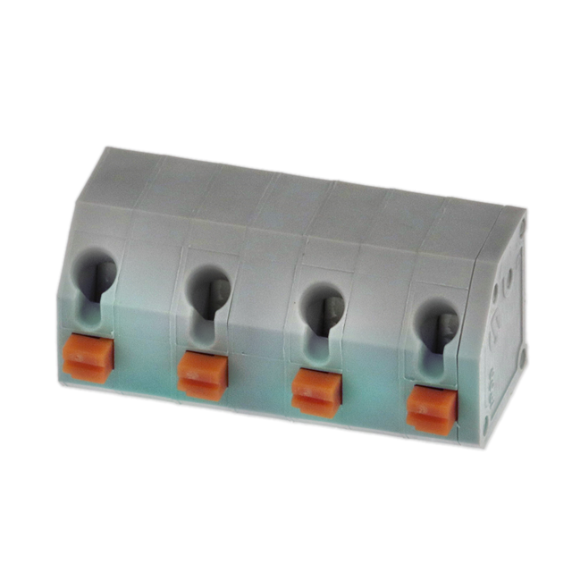 691418420004 This is a 4-position spring clamp terminal block from Würth Elektronik's WR-TBL series. It features a 7.62mm pitch, 45° wire entry, and is rated for 4A (UL) and 300V (UL).