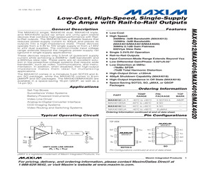 MAX4016ESAT The Analog Devices MAX4016ESAT is a dual operational amplifier designed for video applications. It offers a 150MHz bandwidth and Rail-to-Rail output.