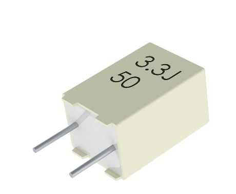 R82DC3270DQ60J The KEMET R82DC3270DQ60J is a metallized polyester film capacitor with a capacitance of 270 nF and a DC voltage rating of 63V. It features a ±5% tolerance and is AEC-Q200 qualified.
