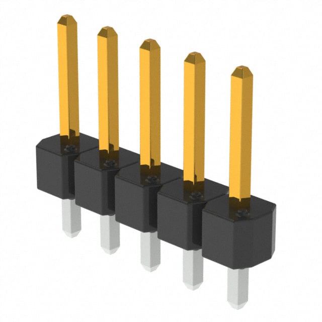 51732-082LF This is a blade power header connector from Amphenol ICC with male pins and blades. It features a gold or Gold, GXT contact finish with 30.0µin thickness and a black housing.