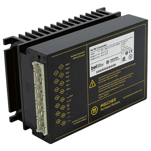 LKP5660-9ERG The Bel Power Solutions LKP5660-9ERG is an enclosed AC/DC converter with dual 24V outputs, delivering 280W of power. It features a universal input voltage range and chassis mount.