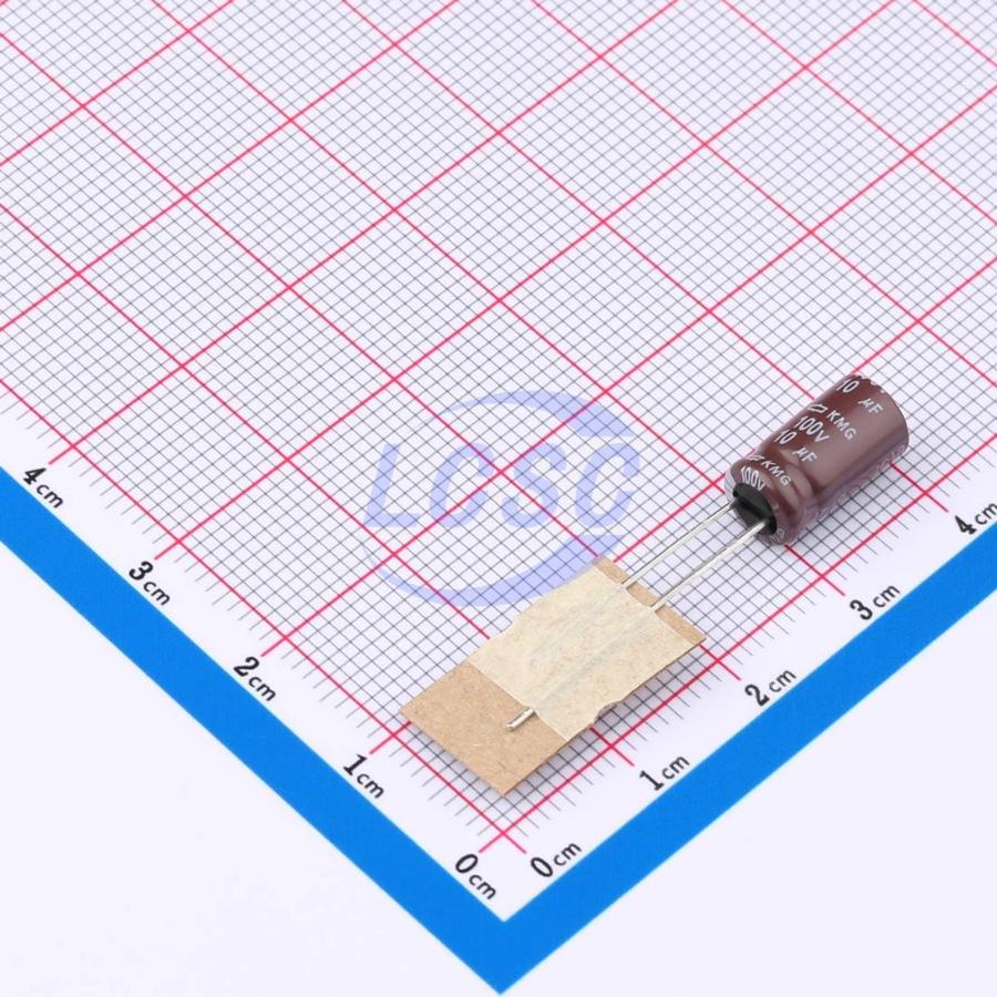 EKMG101ETD100MF11D The NIC EKMG101ETD100MF11D is an aluminum electrolytic capacitor. It features RoHS3 compliance and an MSL 1 rating.
