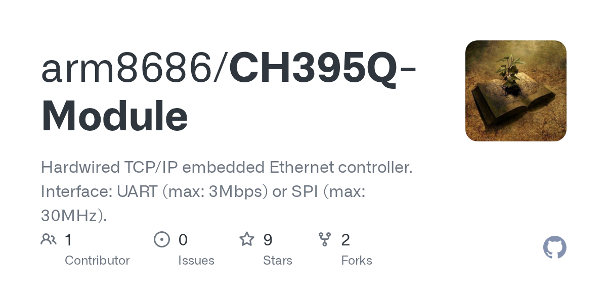 CH395Q The WCH CH395Q is a hardwired TCP/IP embedded Ethernet controller. It offers both UART and SPI interfaces for communication.