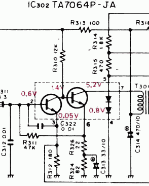 TA7064P The Toshiba TA7064P is an integrated circuit designed as an AF amplifier driver. It features an internal structure of 2 transistors and 2 diodes.