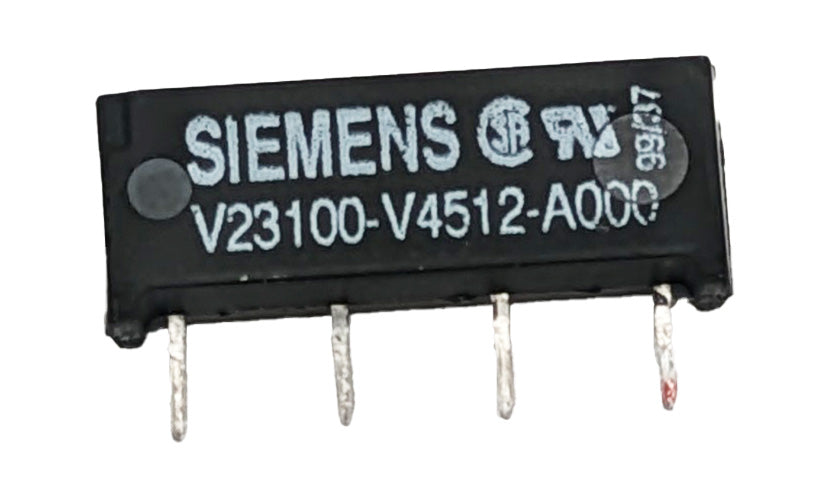 V23100-V4512-A000 The Siemens V23100-V4512-A000 is a reed relay with a nominal coil voltage of 12VDC. It offers high reliability and switching rates.