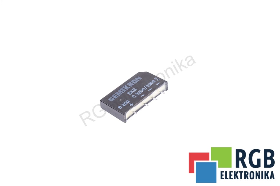 SKBB250C3200/2200 The SEMIKRON SKBB250C3200/2200 is a bridge rectifier with a maximum reverse voltage of 800V and an average rectified current of 4A. It features a maximum forward voltage of 1.7V.