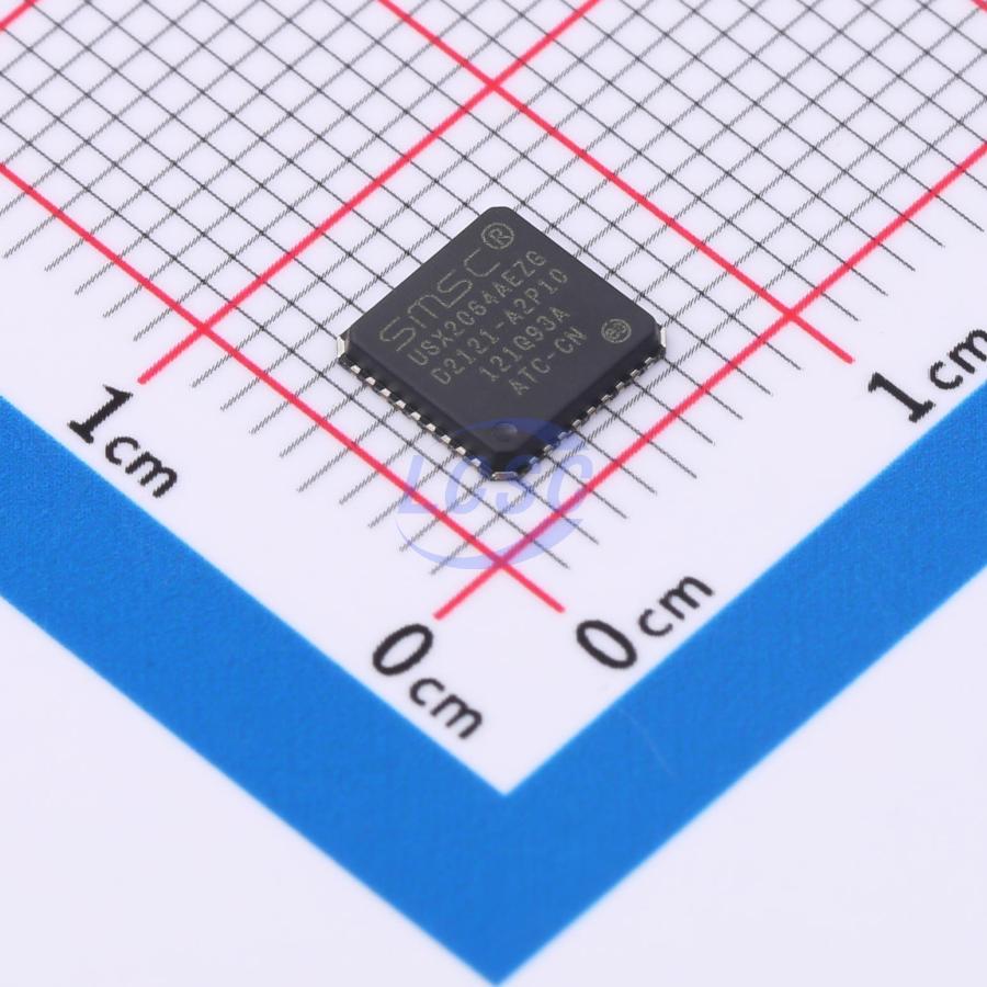 USX2064-AEZG-TR The USX2064-AEZG-TR is an LED driver from Microchip Technology featuring a 70°C operating temperature and a VQFN-36 package. It supports a maximum clock frequency of 24 MHz and operates at 3.3 V nominal supply.