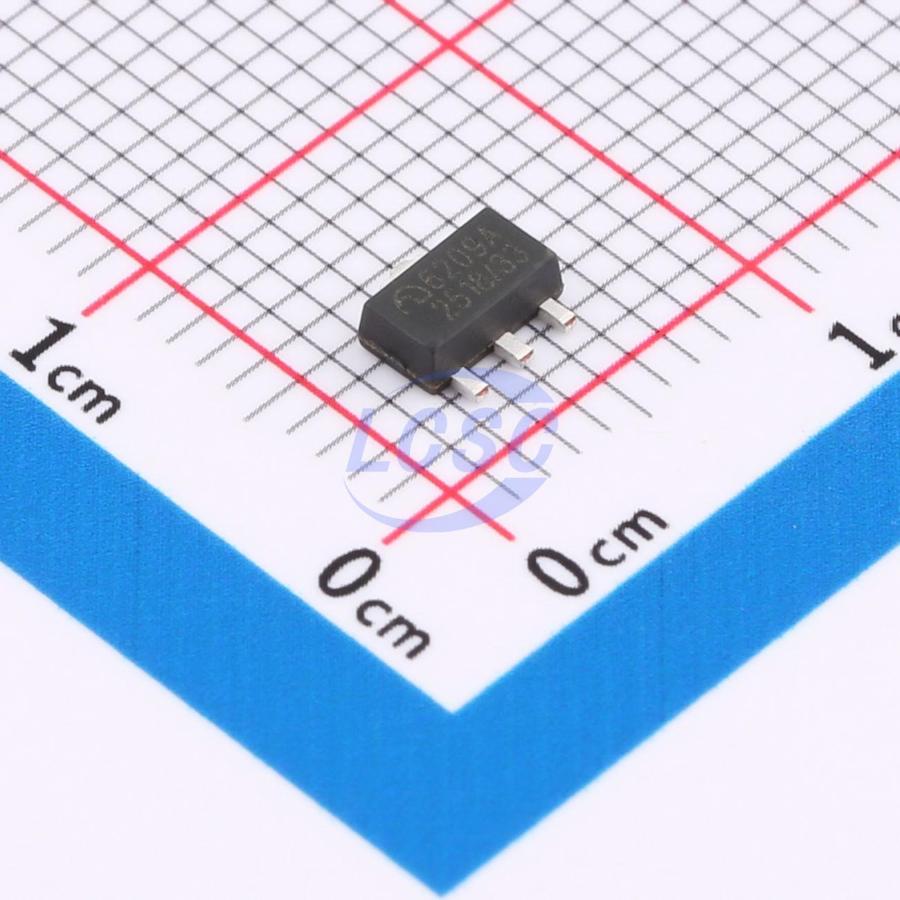 ME6209A33PG The ME6209A33PG is an LDO Voltage Regulator from Micro One with a fixed 3.3V output and a maximum output current of 250mA. It is supplied in a SOT-89-3 package.