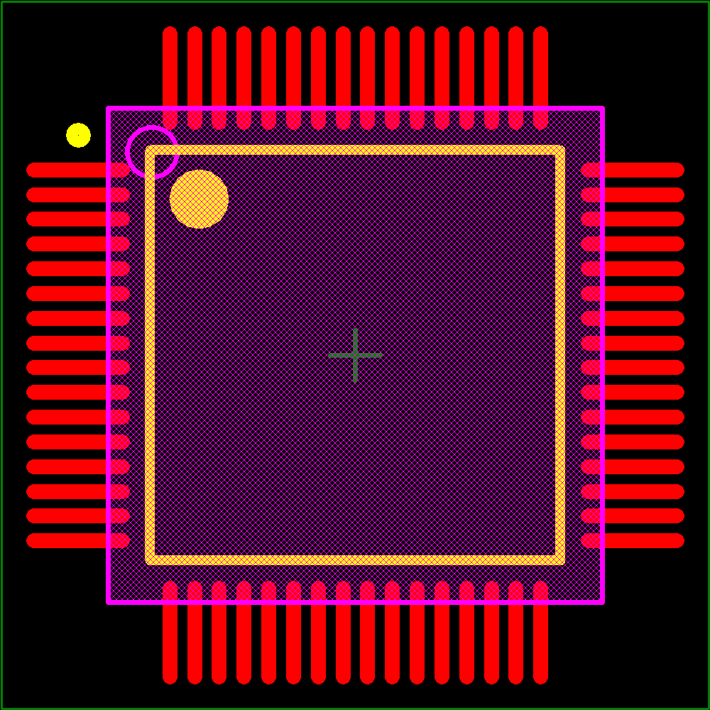 STM32F103RCT6 The STM32F103RCT6 is a microcontroller from STMicroelectronics with a 72 MHz clock speed, 256KB of Flash memory, and 48KB of RAM. It comes in an LQFP-64 package.