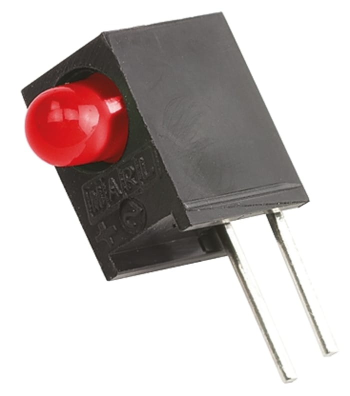 113-305-04 The Marl International 113-305-04 is a red, right-angle PCB LED indicator. It features a single 3mm LED with a 2V minimum supply voltage and 20mA maximum forward current.