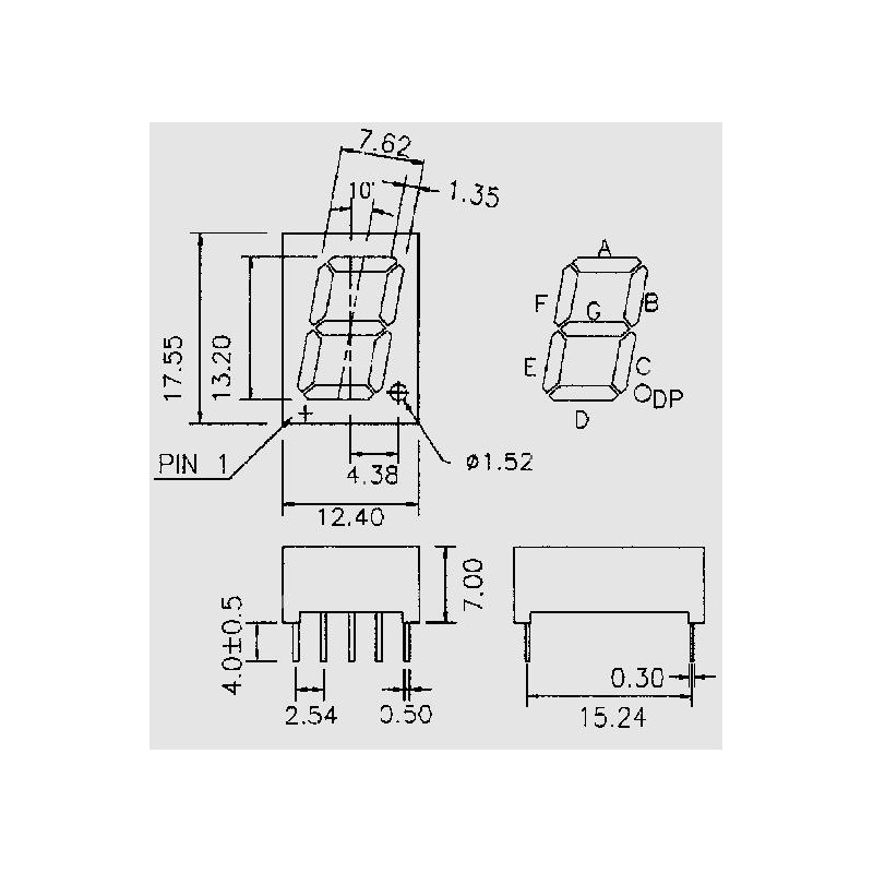 LTS-547AG The Lite-On LTS-547AG is a single-digit, 7-segment LED display in green. It features a 0.52-inch digit height and common cathode configuration.