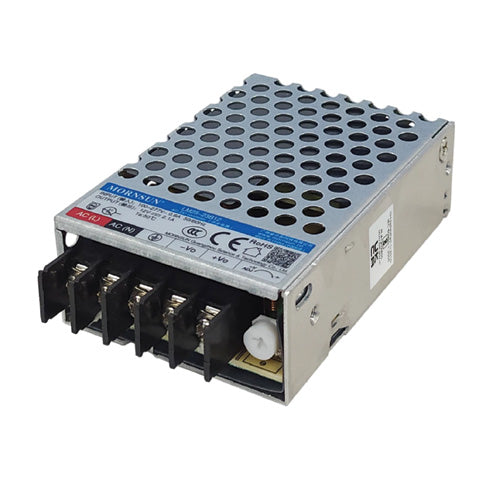LM25-23B12 The Morning Star Industrial LM25-23B12 is an enclosed AC/DC power supply offering a 12Vdc output at 2.1A for a total of 25W. It accepts a wide input voltage range of 85-305Vac.