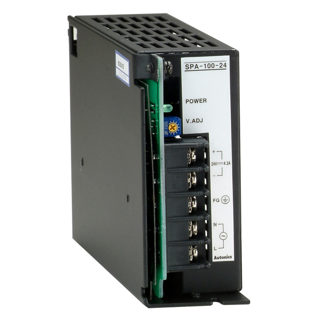 SPA-075-05 The Autonics SPA-075-05 is a 75W AC/DC converter with a 5V output. It features universal input and chassis mount.