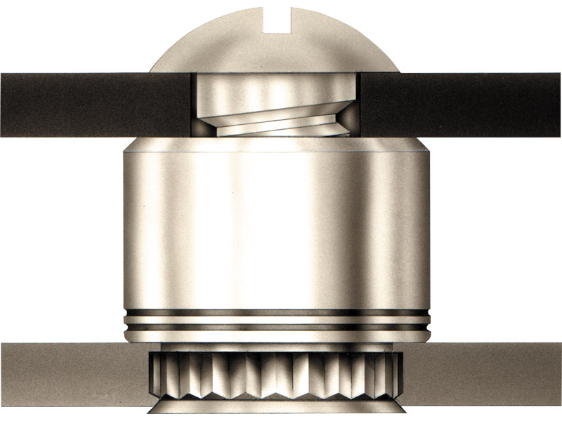 KFB3-440-2ET The KFB3-440-2ET is a broach/flare-mount standoff from PennEngineering, made of brass with a #4-40 thread size. It is designed for use in sheet materials with a hardness of HRB 65 / HB 116 or less.