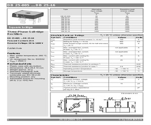 SKB25/02 The SEMIKRON SKB25/02 is a special purpose transistor. It offers a 200V reverse voltage and 25A output current.