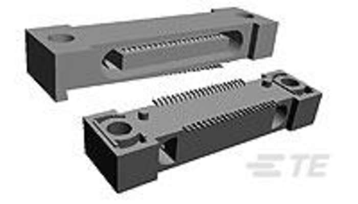 1903260-1 TE Connectivity 1903260-1 is a 42-position, 2-row Centronics connector receptacle with outer shroud contacts, gold contact finish, and board guide feature. It supports surface mount, right angle and through hole mounting with solder termination.
